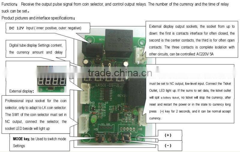 LK501 Table tennis machine time control board