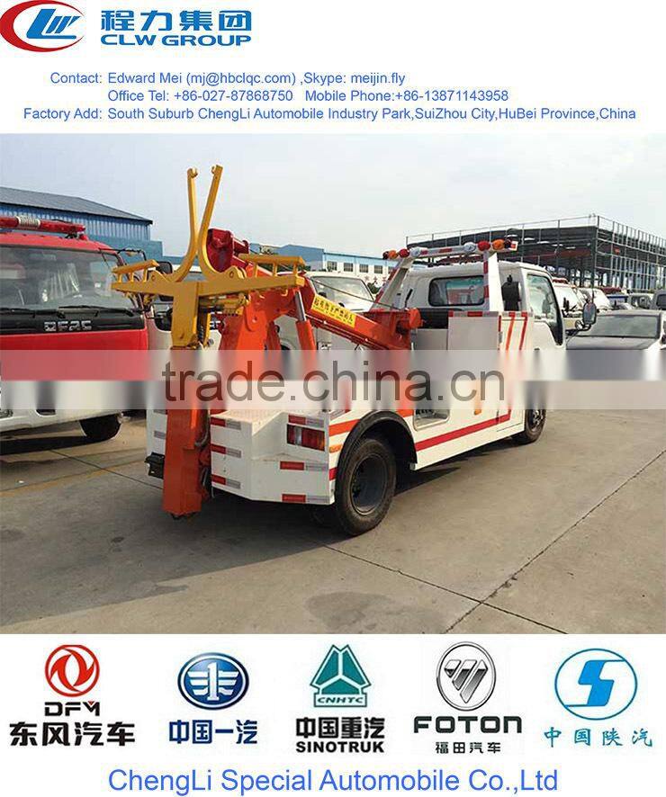 mini road wrecker truck 3 ton, rotator wrecker truck