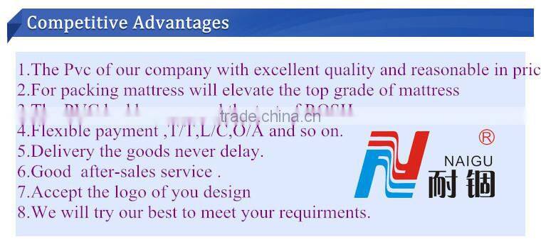 China NaiGu factory good soft pvc furniture cover film in roll