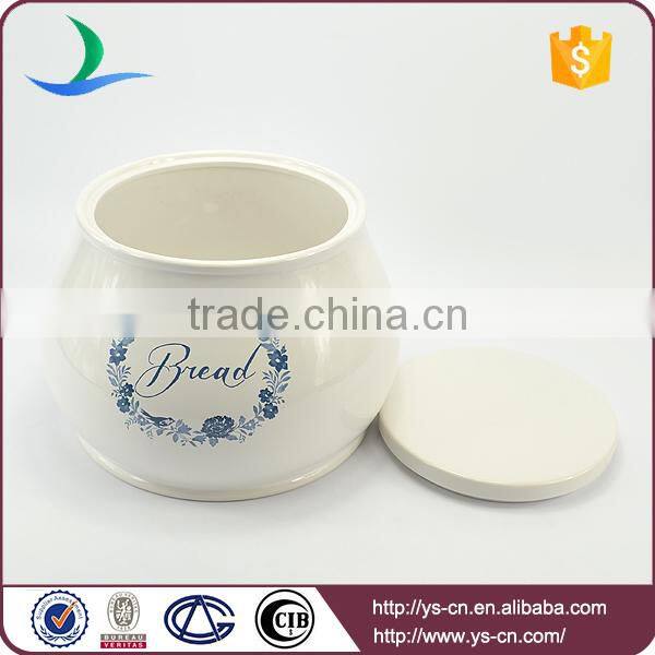 Modern decal ceramic 5pcs bread jar container sets