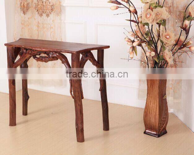 Southeast Asia Style Root Carved Console Table, Environmental Protective Solid Wood Root Furniture Corner Table (BF01-X1168)
