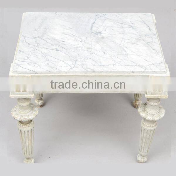 Hand Carved Square Marble Dining Table