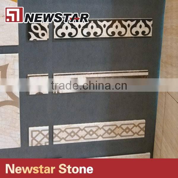Newstar hotel waterjet marble floor border