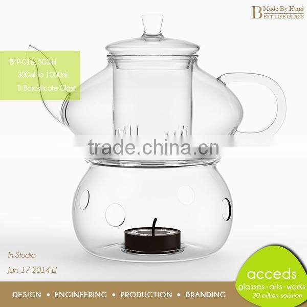 Thermal Pyrex Microwavable Wholesale Glass Teapot Warmer