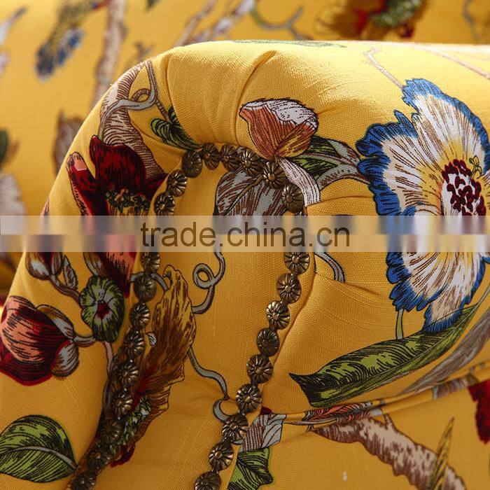 Euro American rustic style fabric sofa tiger chair LQ-D016#-1