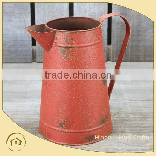 Hot Sale bucket oil painting, cheap metal watering can for garden