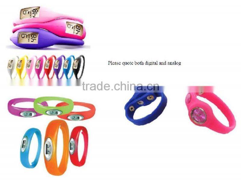 Cute cartoon durable easy stretch silicone sport watch for promotion gifts