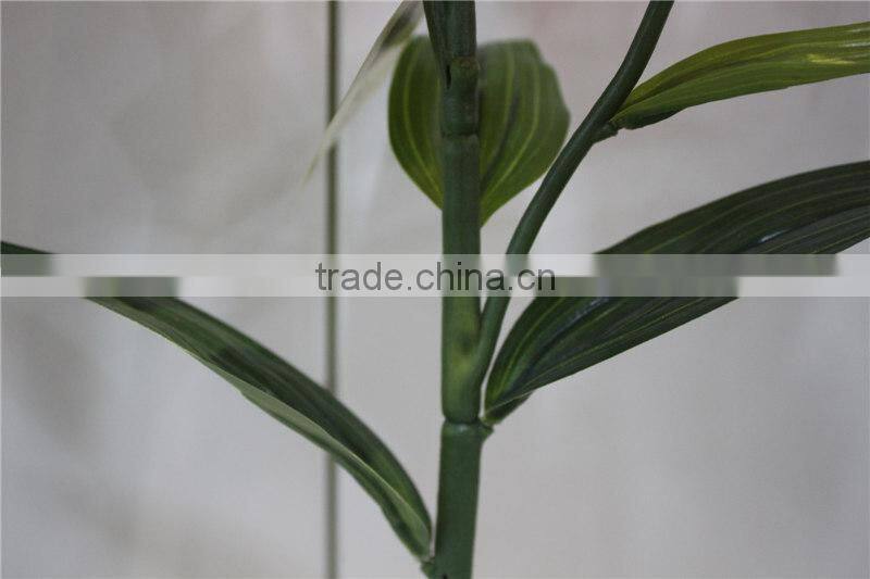 dry flower artificial two flowers two buds lily fabric flower