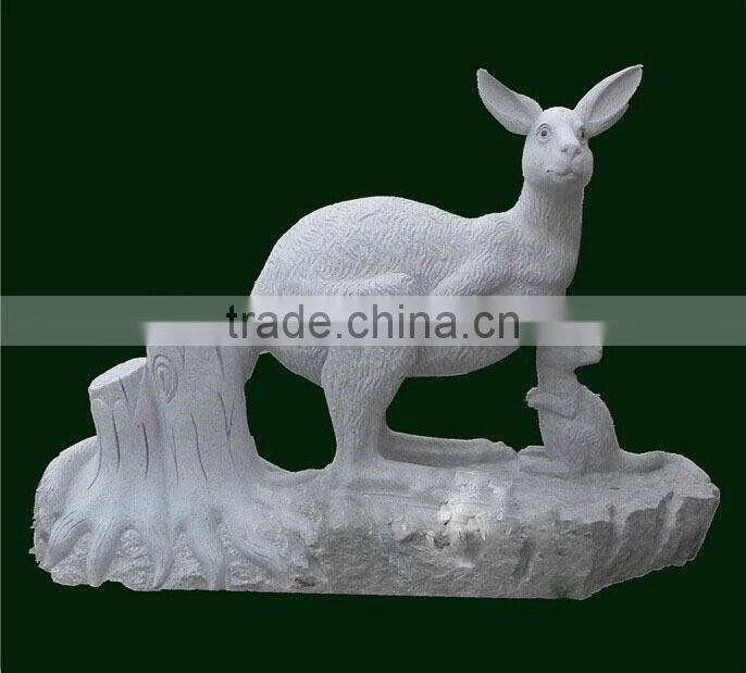 Large hand carved stone animals in carving crafts,stone kangaroo sculpture