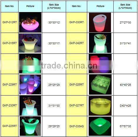 Color Changing LED Lighted Ice Bucket /Led Illuminated Ice Bucket For Bar