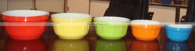 5PC stoneware mixing bowl set