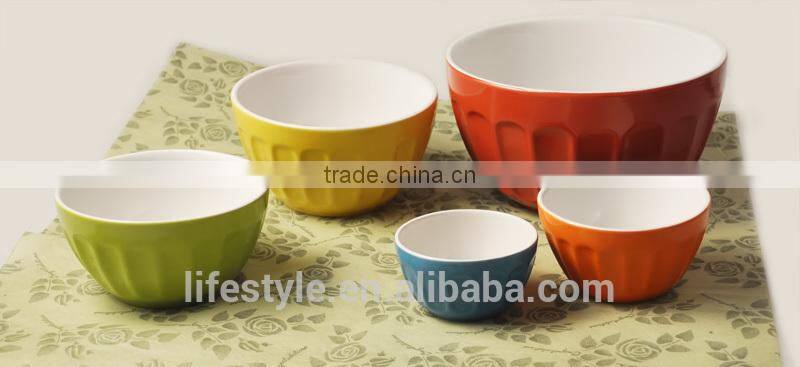 6pcs Mixing Bowl sets, Embossed Salad Bowl,Fruit Bowl