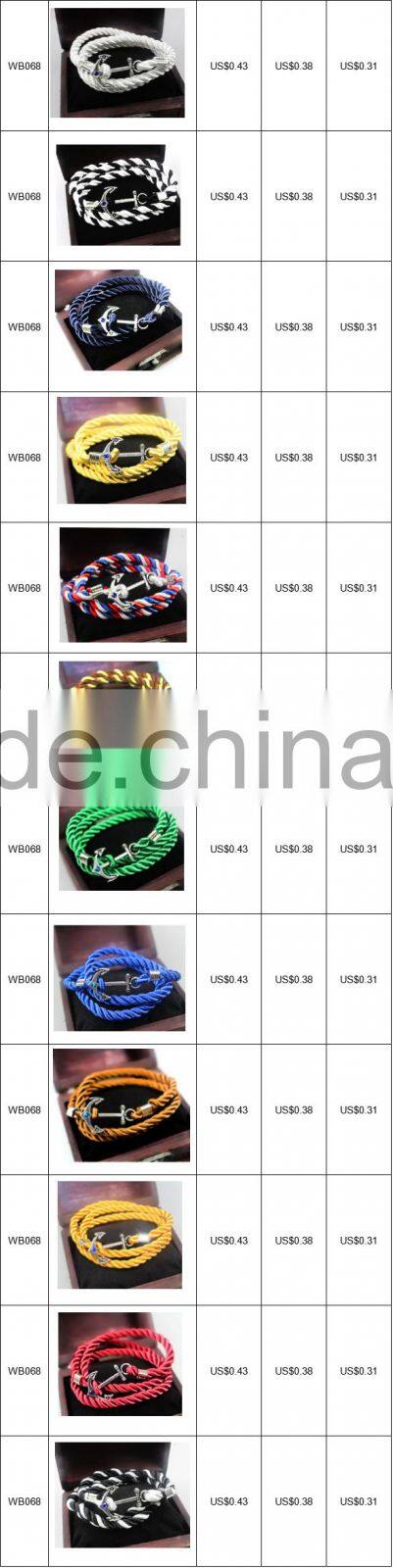Fashion Beautiful Cute Anchor Bracelets for Men