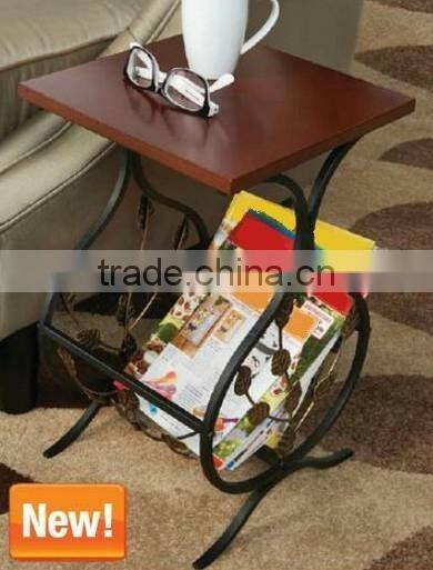 Metal Leaf Design magazine coffee table square tea table