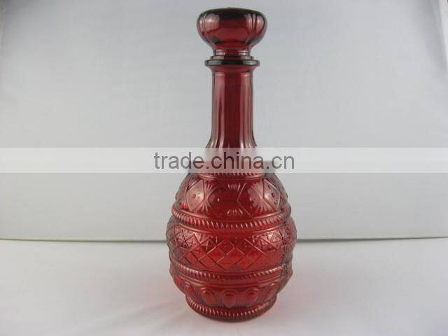 red color wine bottle glass bottles for sale