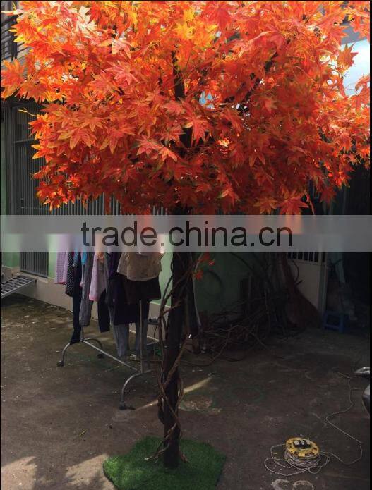 Home decoration red artificial maple tree for decoration