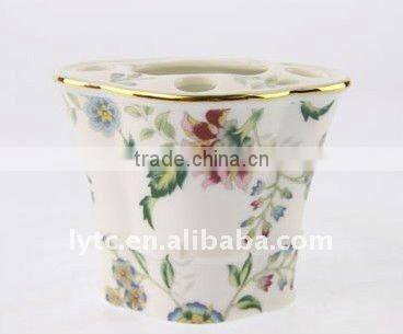 4pcs flower design Ceramic bathroom set