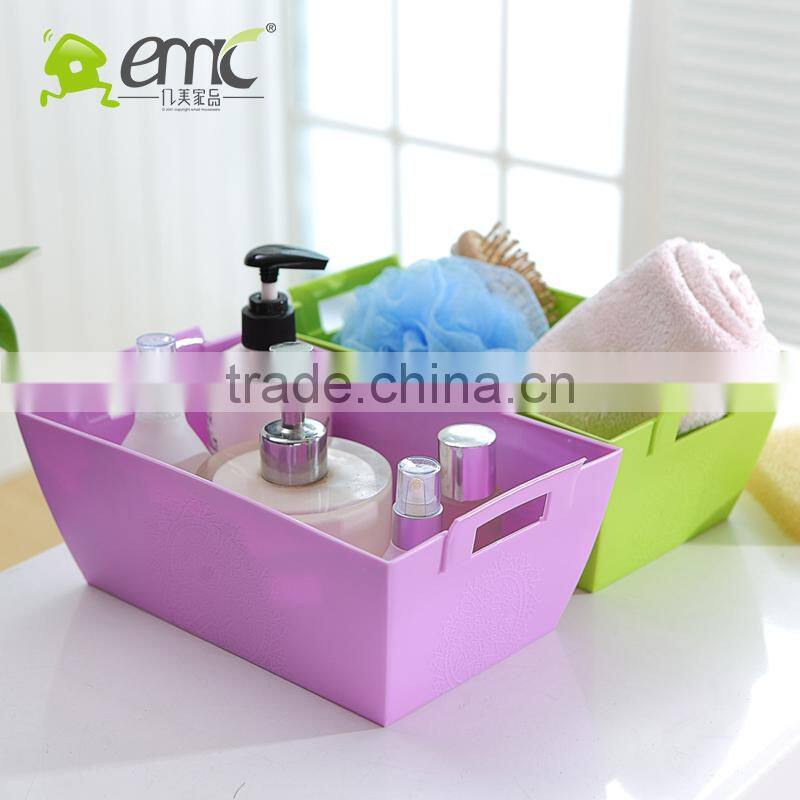 New PP plastic rectangular storage basket with handle