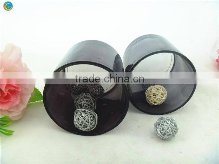 black glass candlestick