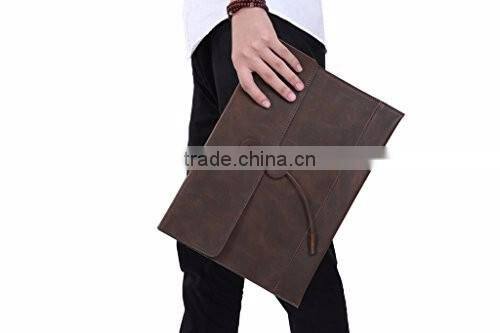 Crazy Horse genuine Leather Clutch Briefcase Laptop Bag for MacBook Air or Apple Ipad