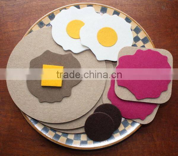high quality premium new fashion custom non-woven felt DIY food pizza craft tool kit for kid baby educational toy trade in China