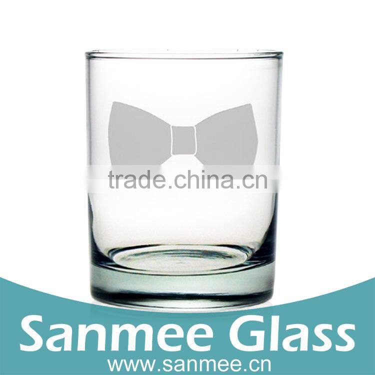 Girls Glass Cup Gift Set Pretty Bow Ties Logo Decal Rocks Glass