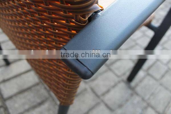 outdoor garden high back dining rattan chair