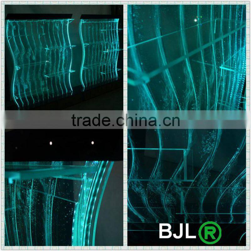 S Shape Lighting decorative acrylic led water bubble showroom display shelf
