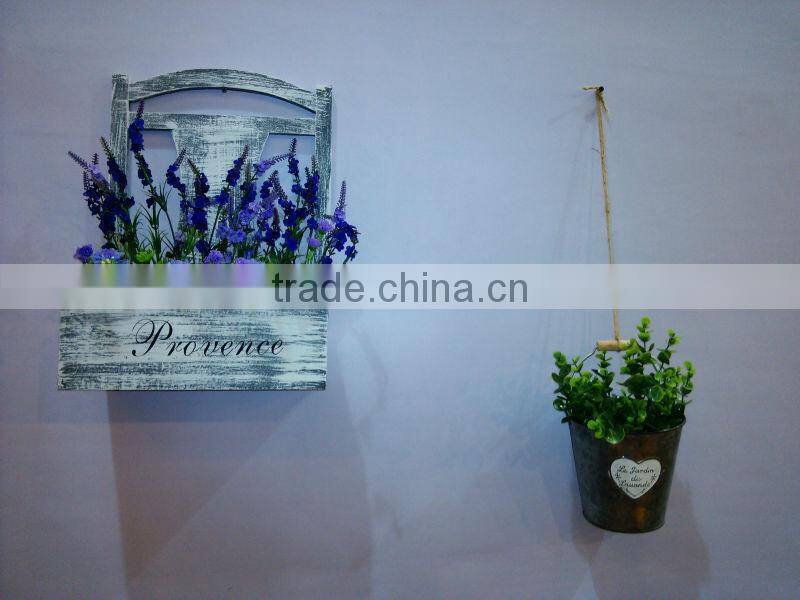 HANGING WOODEN FLOWER BASKETS