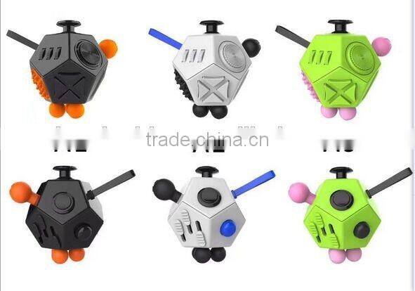 2017 hot sale 12 sides newest fidget cube Relieves Stress And Anxiety