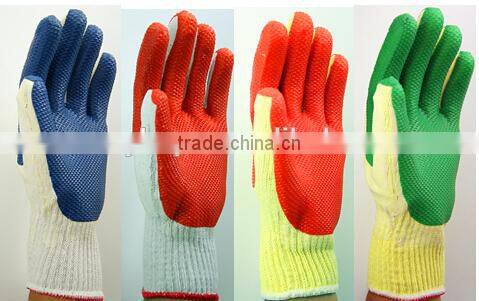 Durable red rubber palm glove