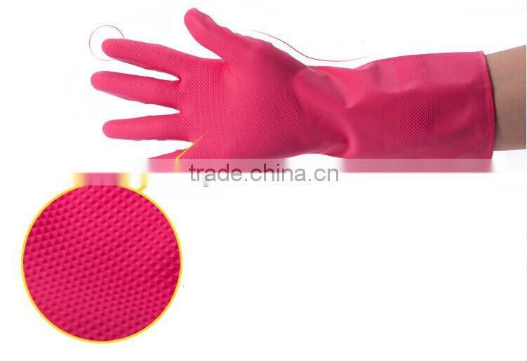 Hot Sale Pink Rubber Latex Household Gloves