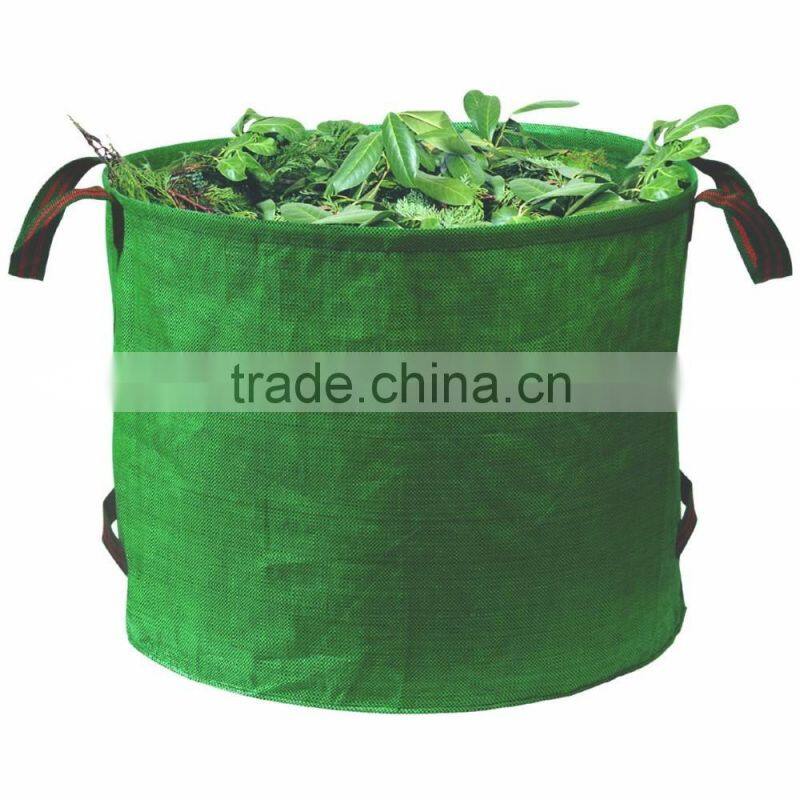 237L pp material reuse garden waste bag 4 handles