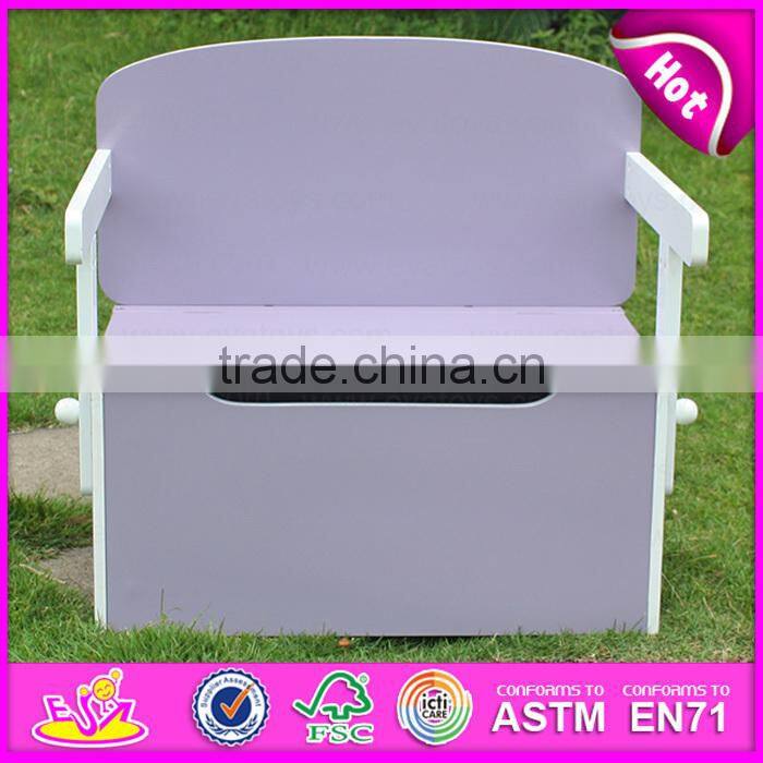 New Design competitive price kid storage box,Portable children wooden toy box,Storage box can change to study table W08G017A