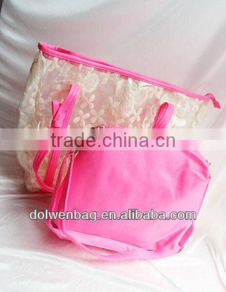 fashionable lace sling handbag for girls