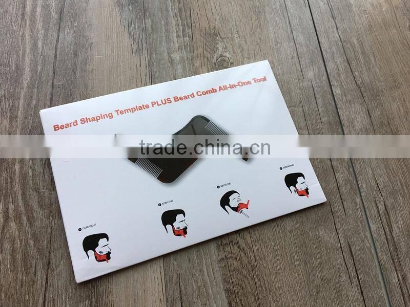 2017 new arrival beard shaping template comb beard comb