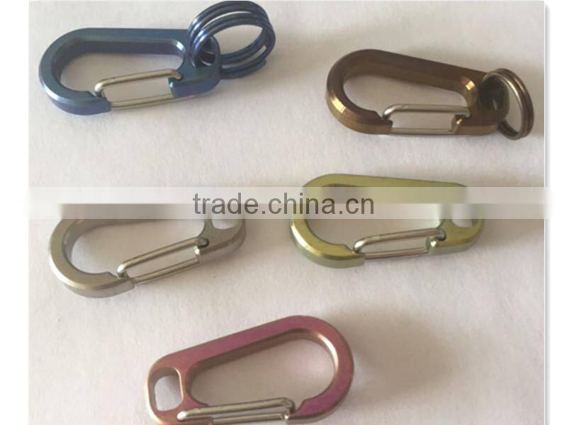 TK-1772 Titanium alloy Mini Quick Release Snap Hook Keychain Carabiner