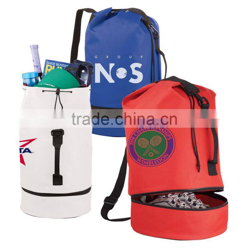 Cheap Drawstring Sailor Bag / Round Bucket Bag / Polyester Bucket Bag