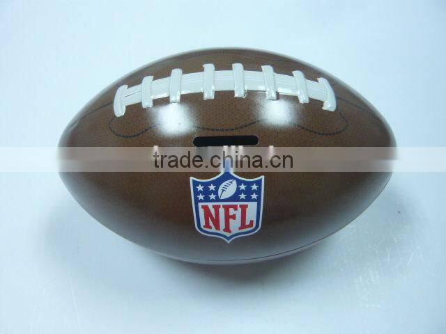 Full color printing egg shaped tin money box for sale