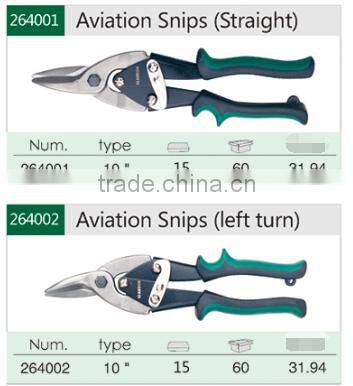 Left Cut Aviation Tin Snips For Cutting Steel Sheet