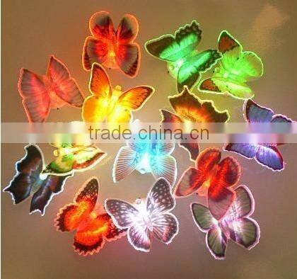 Promotion Gift Children Toy Refrigerator Fridge Butterfly Magnet,DIY Glow colorful 3d butterfly stickers