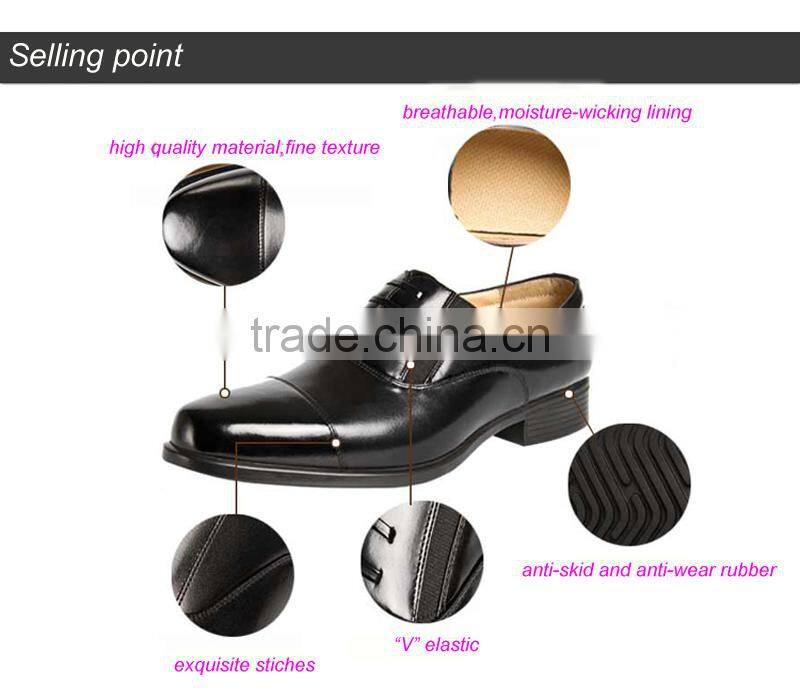 Black Rubber Outsole Business Dress Men Shoes