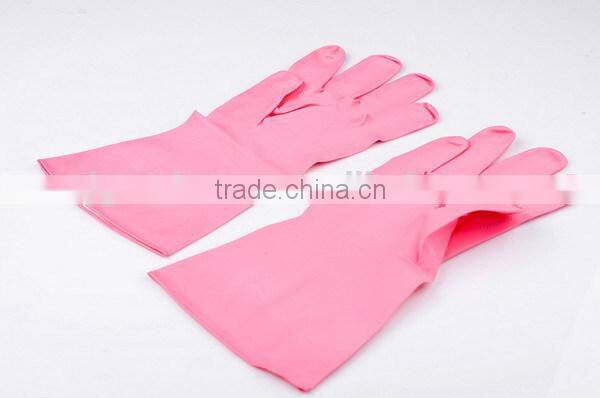 Pink Nitrile Washing Up Household Rubber Gloves