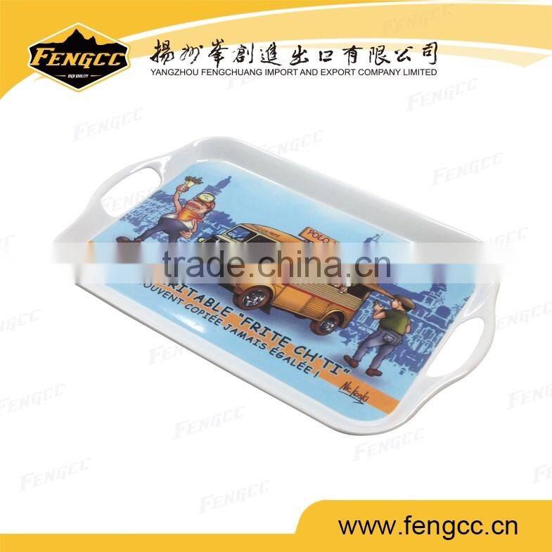 Home family dinning hall rectangle food desert melamine palte