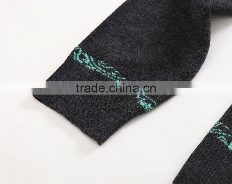 Raidy boer Men's wool sweater wiht V neck fashion print knitwear