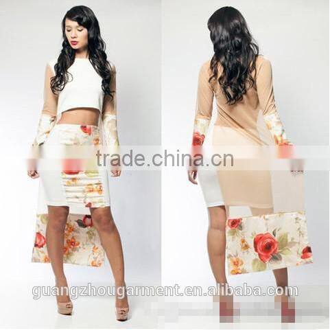 2014 Summer hort Pants Party Evening Club Girl Clothes Set Vintage Print JumpsuitsNew Sexy Women Bodycon Bandage Dress S