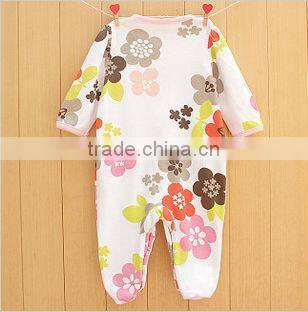 100% cotton cute long sleeve infant girl jumpsuit