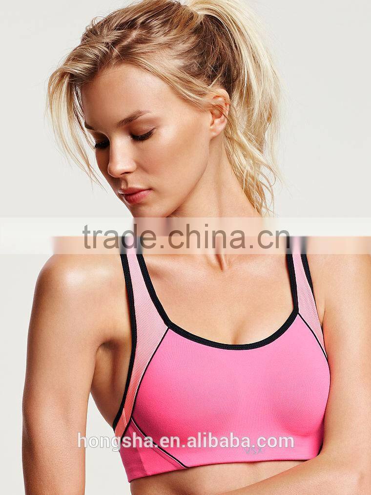 Latest Wholesale Women Fitness Sport Bra High Fashion Plain Sport Bra HSS6522