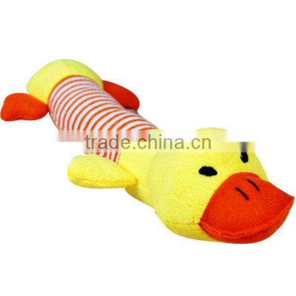 ICTI factory Wholesale soft squeaky yellow duck pet toy oem