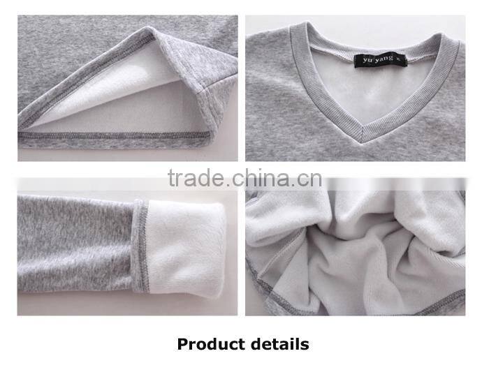 Hot sale v neck men thickened long tshirt wholesale